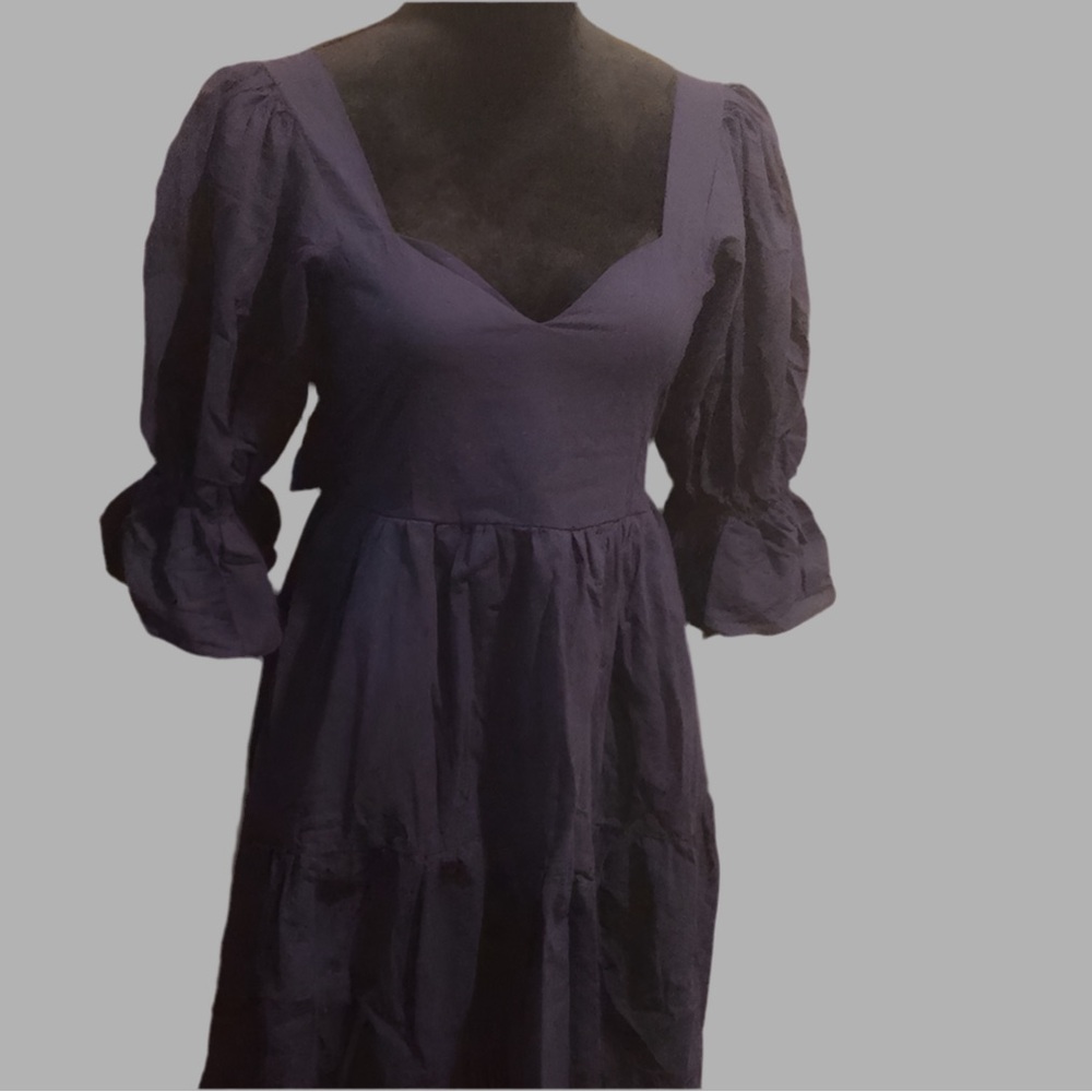 Navy blue dress tie back one size fits up to large